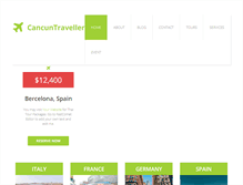 Tablet Screenshot of cancuntraveller.com